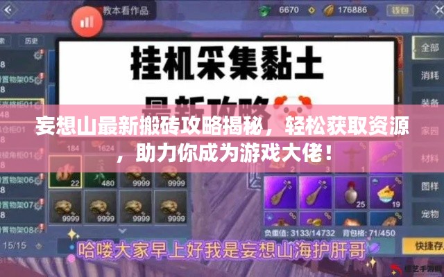 妄想山最新搬砖攻略揭秘，轻松获取资源，助力你成为游戏大佬！