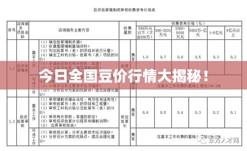 今日全国豆价行情大揭秘！