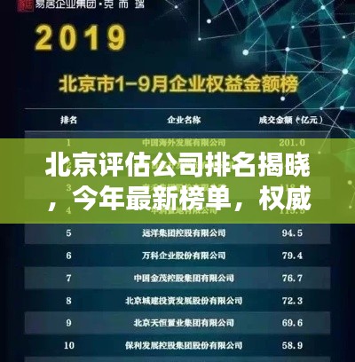 北京评估公司排名揭晓，今年最新榜单，权威推荐！
