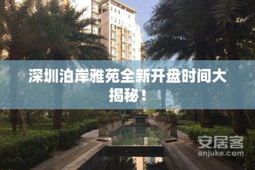 深圳泊岸雅苑全新开盘时间大揭秘！
