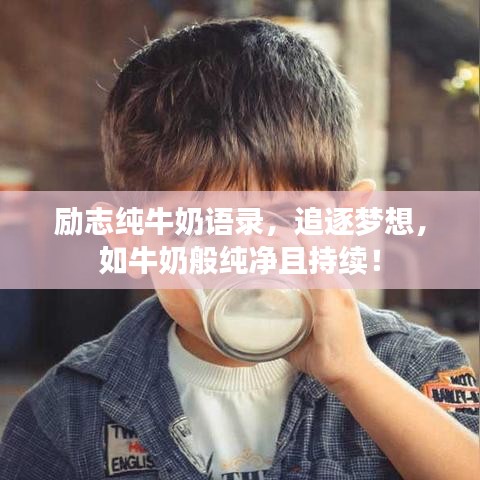 励志纯牛奶语录，追逐梦想，如牛奶般纯净且持续！