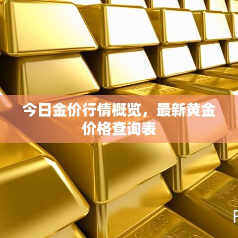 今日金价行情概览，最新黄金价格查询表