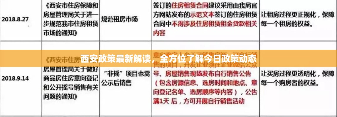 西安政策最新解读，全方位了解今日政策动态