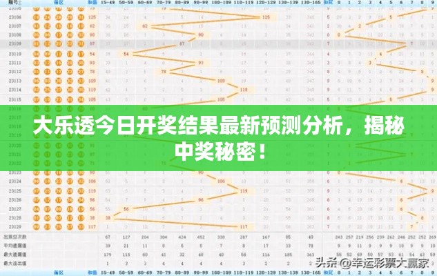 大乐透今日开奖结果最新预测分析，揭秘中奖秘密！