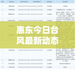 惠东今日台风最新动态通知