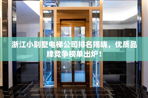 浙江小别墅电梯公司排名揭晓，优质品牌竞争榜单出炉！
