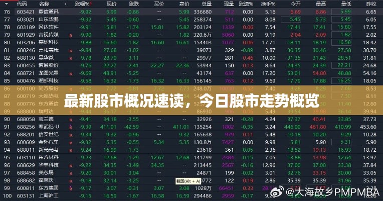 最新股市概况速读，今日股市走势概览