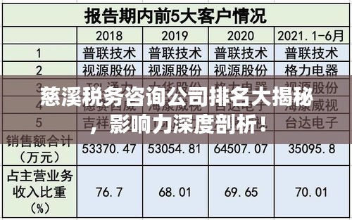 慈溪税务咨询公司排名大揭秘，影响力深度剖析！