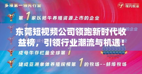 东莞短视频公司领跑新时代收益榜，引领行业潮流与机遇！