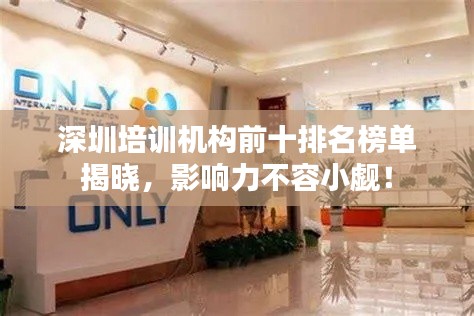 深圳培训机构前十排名榜单揭晓，影响力不容小觑！
