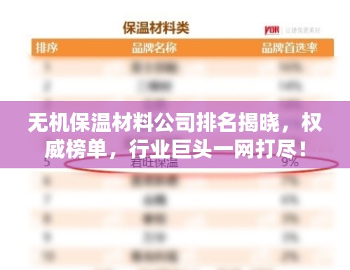 无机保温材料公司排名揭晓，权威榜单，行业巨头一网打尽！