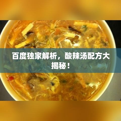 百度独家解析，酸辣汤配方大揭秘！