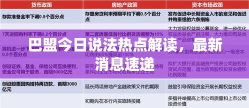巴盟今日说法热点解读，最新消息速递