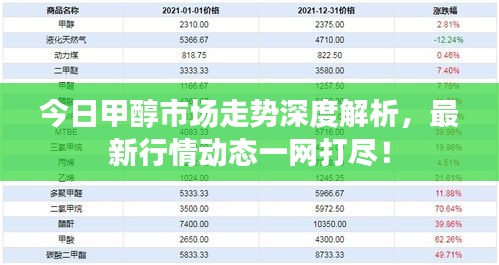 今日甲醇市场走势深度解析，最新行情动态一网打尽！