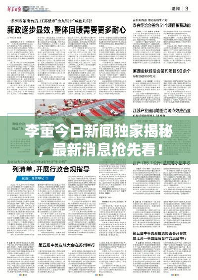 李董今日新闻独家揭秘，最新消息抢先看！
