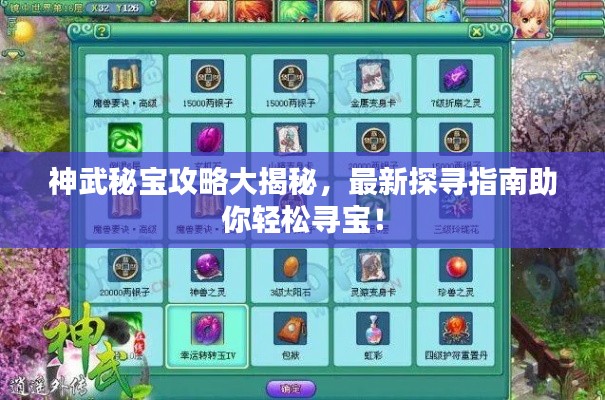 神武秘宝攻略大揭秘，最新探寻指南助你轻松寻宝！
