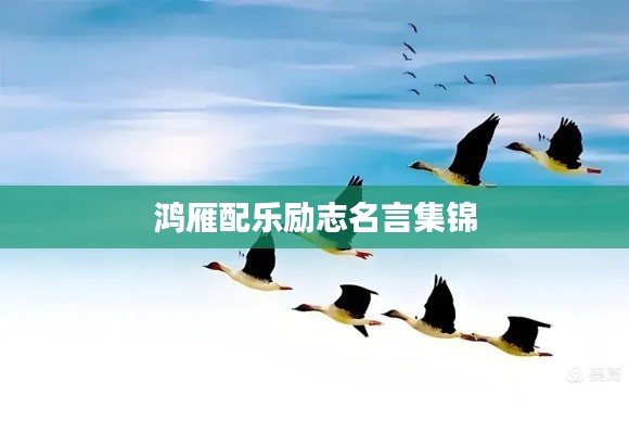鸿雁配乐励志名言集锦