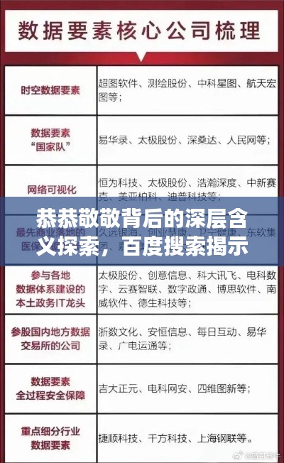 恭恭敬敬背后的深层含义探索，百度搜索揭示其真谛