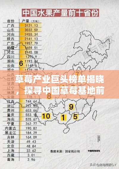 草莓产业巨头榜单揭晓，探寻中国草莓基地前十名排名榜