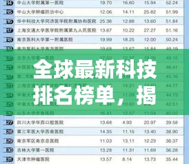 全球最新科技排名榜单，揭秘各国科技实力与影响力