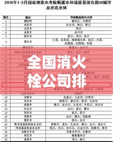 全国消火栓公司排名大揭秘，权威榜单，不容错过！