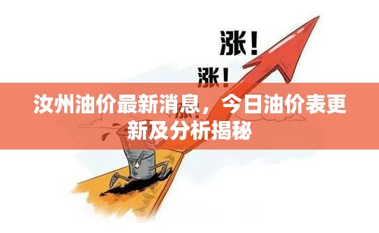 汝州油价最新消息，今日油价表更新及分析揭秘