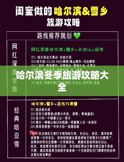哈尔滨冬季旅游攻略大全