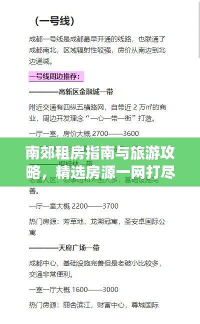 南郊租房指南与旅游攻略，精选房源一网打尽！