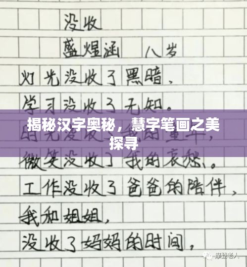 揭秘汉字奥秘，慧字笔画之美探寻