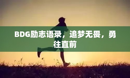 BDG励志语录，追梦无畏，勇往直前