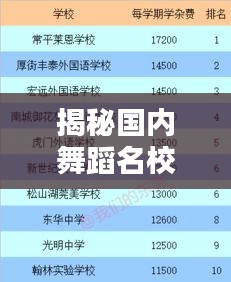 揭秘国内舞蹈名校榜单，十大初中舞蹈学校排名！
