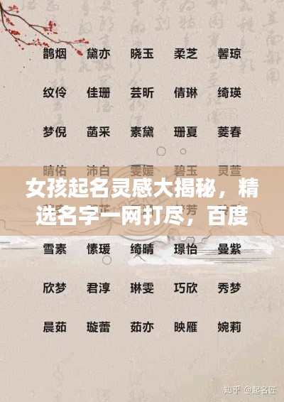 女孩起名灵感大揭秘，精选名字一网打尽，百度为你量身定制
