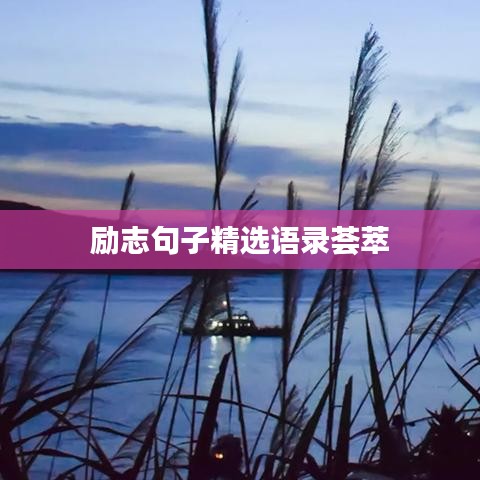 励志句子精选语录荟萃