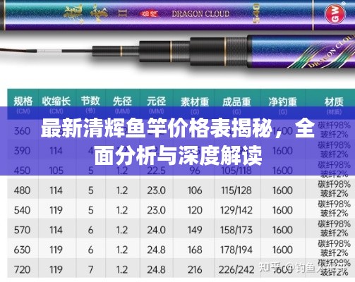 最新清辉鱼竿价格表揭秘，全面分析与深度解读