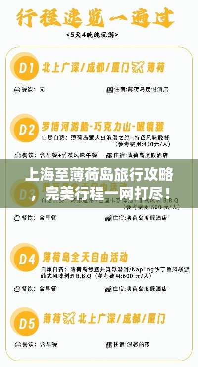 上海至薄荷岛旅行攻略，完美行程一网打尽！