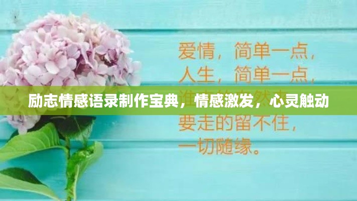 励志情感语录制作宝典，情感激发，心灵触动