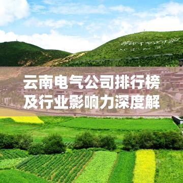 云南电气公司排行榜及行业影响力深度解析