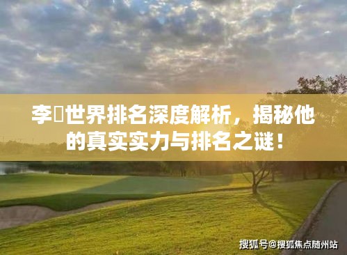 李鼼世界排名深度解析，揭秘他的真实实力与排名之谜！