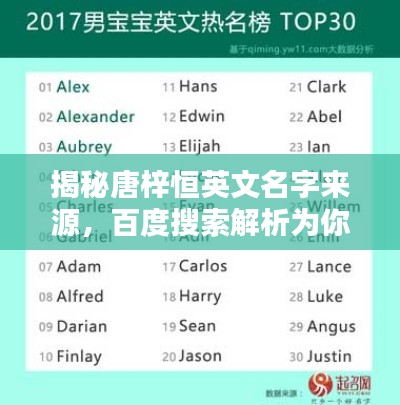 揭秘唐梓恒英文名字来源，百度搜索解析为你揭晓！