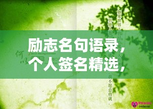 励志名句语录，个人签名精选，百度收录热门标题