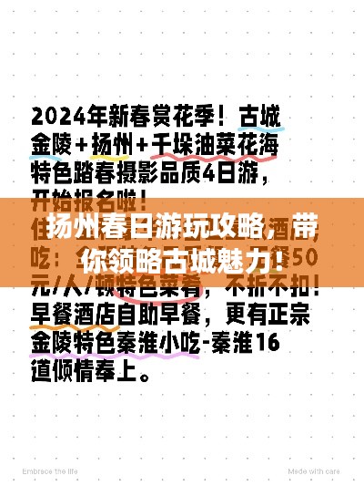 扬州春日游玩攻略，带你领略古城魅力！