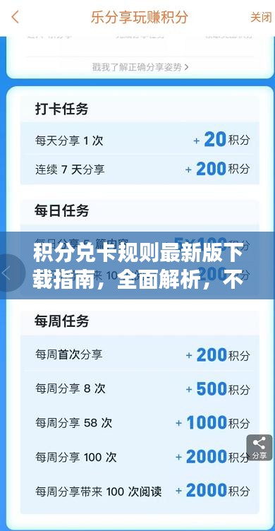 积分兑卡规则最新版下载指南，全面解析，不容错过！