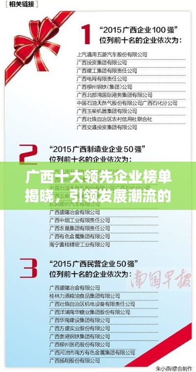广西十大领先企业榜单揭晓，引领发展潮流的领头羊